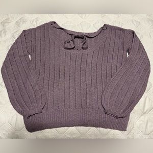 American Eagle tie-back sweater